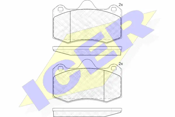 182009 ICER Комплект тормозных колодок, дисковый тормоз (фото 1)