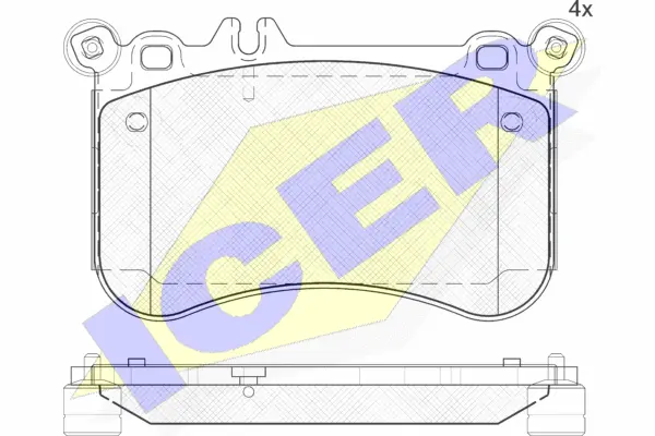 182042 ICER Комплект тормозных колодок, дисковый тормоз (фото 1)