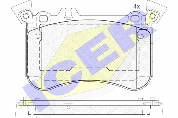 182042-203 ICER Комплект тормозных колодок, дисковый тормоз (фото 1)