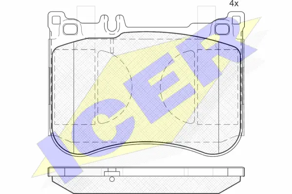 182080 ICER Комплект тормозных колодок, дисковый тормоз (фото 1)
