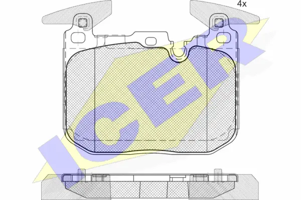 182093-200 ICER Комплект тормозных колодок, дисковый тормоз (фото 1)