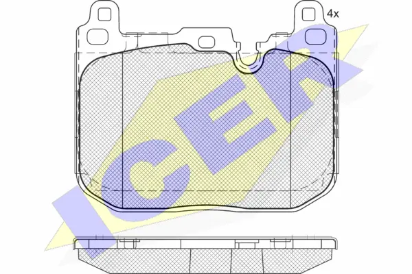 182093-208 ICER Комплект тормозных колодок, дисковый тормоз (фото 1)
