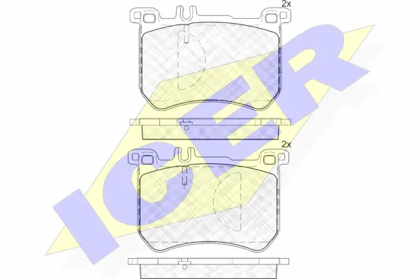 182100 ICER Комплект тормозных колодок, дисковый тормоз (фото 1)