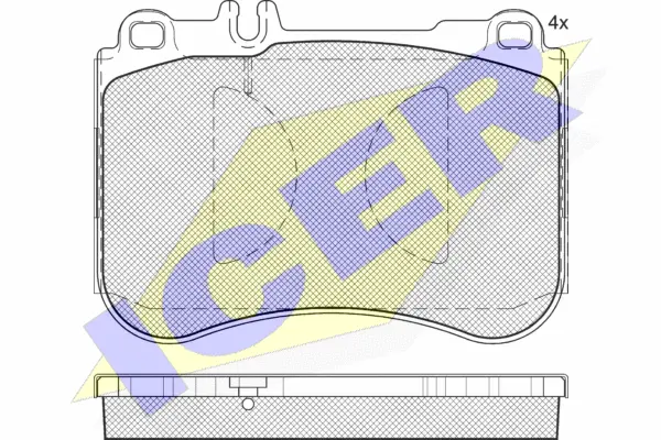 182194 ICER Комплект тормозных колодок, дисковый тормоз (фото 1)