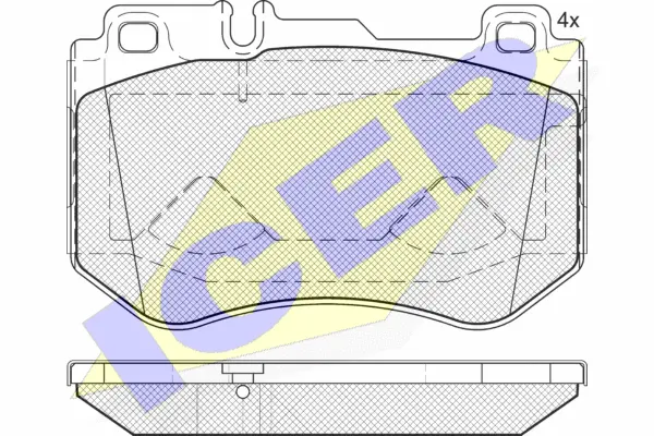 182197 ICER Комплект тормозных колодок, дисковый тормоз (фото 1)