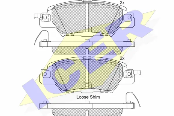 182258 ICER Комплект тормозных колодок, дисковый тормоз (фото 1)