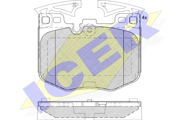 182280 ICER Комплект тормозных колодок, дисковый тормоз (фото 1)