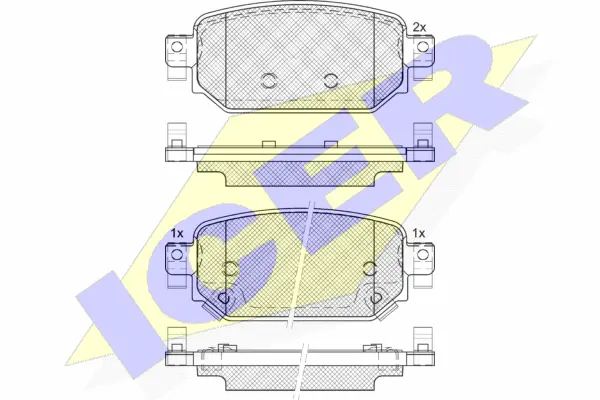 182300 ICER Комплект тормозных колодок, дисковый тормоз (фото 1)