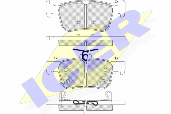 182339 ICER Комплект тормозных колодок, дисковый тормоз (фото 1)