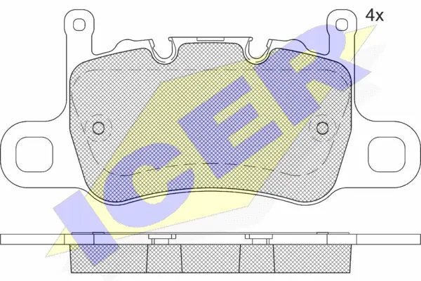 182348 ICER Комплект тормозных колодок, дисковый тормоз (фото 1)