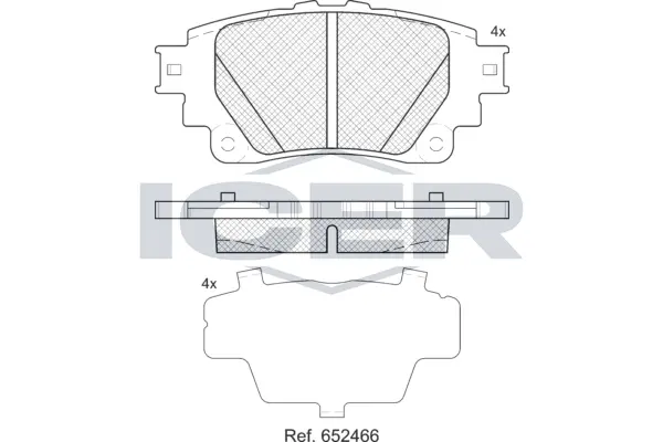 182424 ICER Комплект тормозных колодок, дисковый тормоз (фото 1)