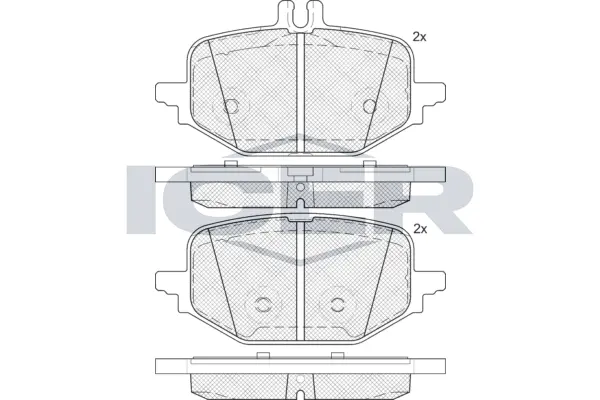 182426 ICER Комплект тормозных колодок, дисковый тормоз (фото 1)