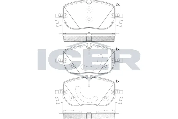 182432 ICER Комплект тормозных колодок, дисковый тормоз (фото 1)