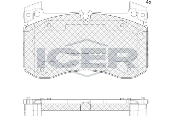 182436 ICER Комплект тормозных колодок, дисковый тормоз (фото 1)