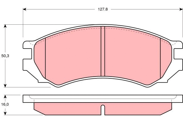 GDB1005 TRW Комплект тормозных колодок, дисковый тормоз (фото 1)