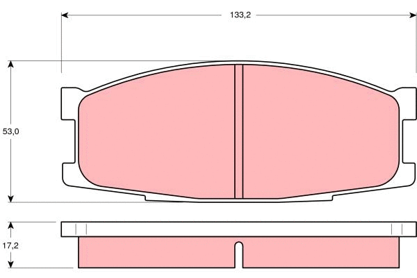 GDB1022 TRW Комплект тормозных колодок, дисковый тормоз (фото 1)