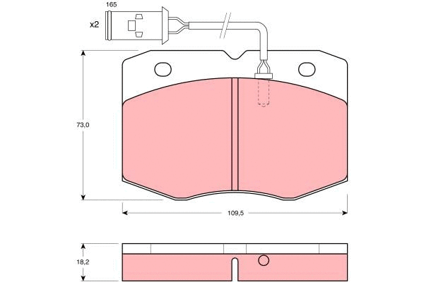 GDB1111 TRW Комплект тормозных колодок, дисковый тормоз (фото 1)
