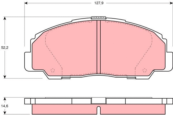 GDB1135 TRW Комплект тормозных колодок, дисковый тормоз (фото 1)