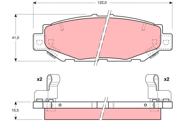 GDB1185 TRW Комплект тормозных колодок, дисковый тормоз (фото 1)