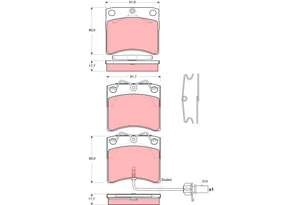 GDB1368 TRW Комплект тормозных колодок, дисковый тормоз (фото 1)