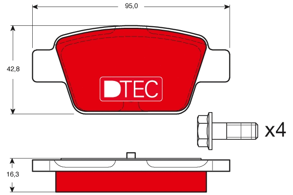 GDB1485DTE TRW Комплект тормозных колодок, дисковый тормоз (фото 1)