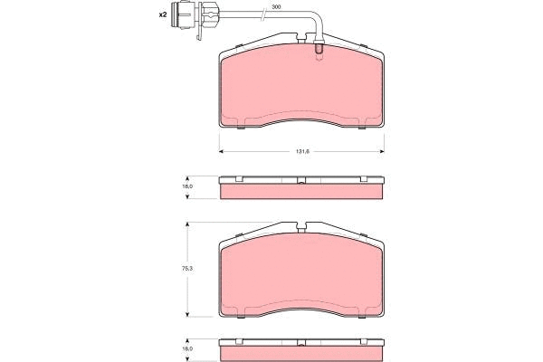 GDB1506 TRW Комплект тормозных колодок, дисковый тормоз (фото 1)