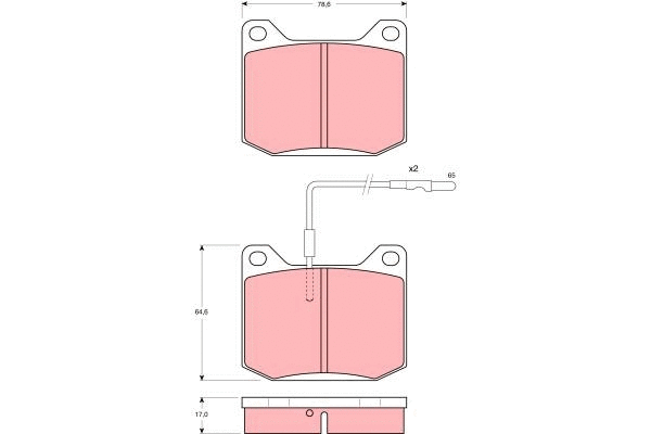 GDB151 TRW Комплект тормозных колодок, дисковый тормоз (фото 1)