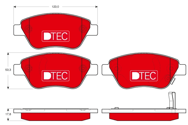 GDB1700DTE TRW Комплект тормозных колодок, дисковый тормоз (фото 1)