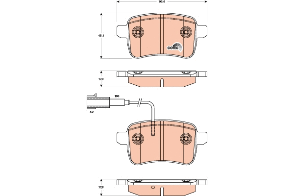GDB1905 TRW Комплект тормозных колодок, дисковый тормоз (фото 1)