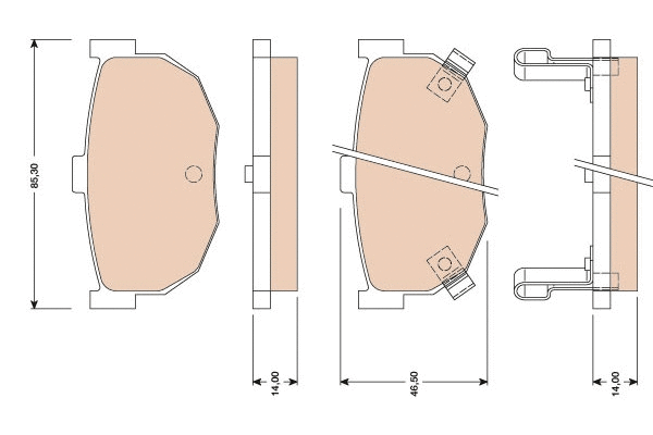 GDB3051 TRW Комплект тормозных колодок, дисковый тормоз (фото 1)