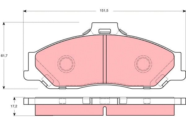 GDB3238 TRW Комплект тормозных колодок, дисковый тормоз (фото 1)