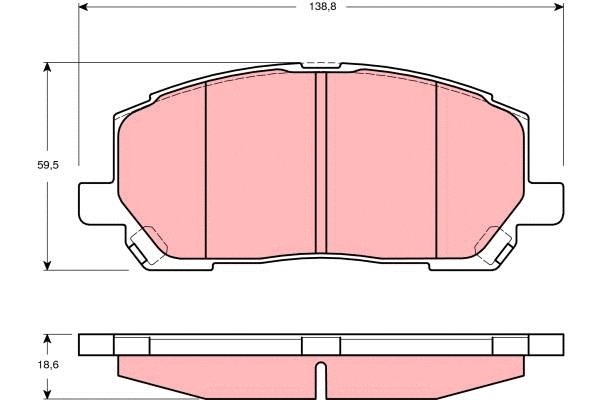 GDB3286 TRW Комплект тормозных колодок, дисковый тормоз (фото 1)