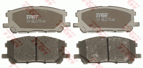 GDB3397 TRW Комплект тормозных колодок, дисковый тормоз (фото 2)