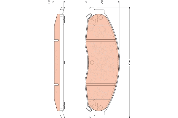 GDB4601 TRW Комплект тормозных колодок, дисковый тормоз (фото 1)