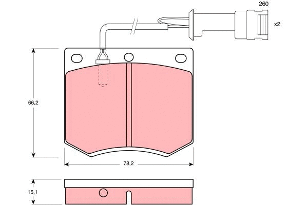 GDB693 TRW Комплект тормозных колодок, дисковый тормоз (фото 1)