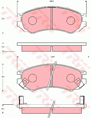 GDB7030 TRW Комплект тормозных колодок, дисковый тормоз (фото 1)