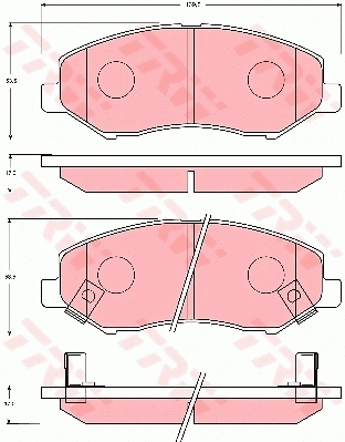 GDB7035 TRW Комплект тормозных колодок, дисковый тормоз (фото 1)