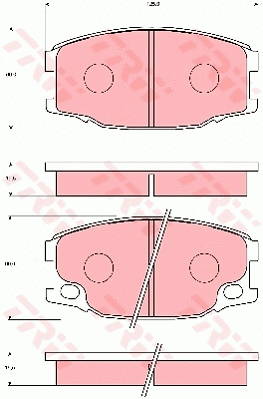 GDB7112 TRW Комплект тормозных колодок, дисковый тормоз (фото 1)