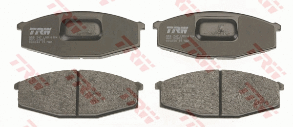 GDB747 TRW Комплект тормозных колодок, дисковый тормоз (фото 2)