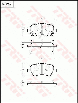 GDB7697 TRW Комплект тормозных колодок, дисковый тормоз (фото 1)