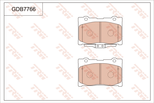 GDB7766 TRW Комплект тормозных колодок, дисковый тормоз (фото 1)