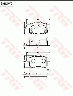 GDB7770 TRW Комплект тормозных колодок, дисковый тормоз (фото 1)