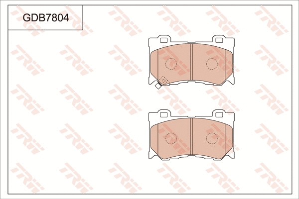 GDB7804 TRW Комплект тормозных колодок, дисковый тормоз (фото 1)