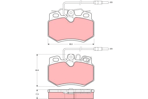 GDB788 TRW Комплект тормозных колодок, дисковый тормоз (фото 1)