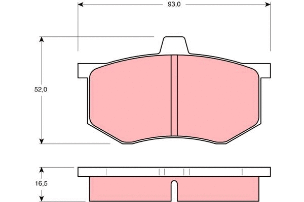 GDB801 TRW Комплект тормозных колодок, дисковый тормоз (фото 1)