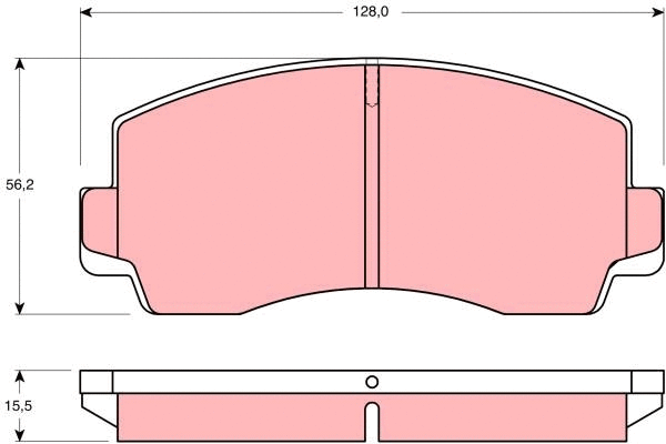 GDB828 TRW Комплект тормозных колодок, дисковый тормоз (фото 1)