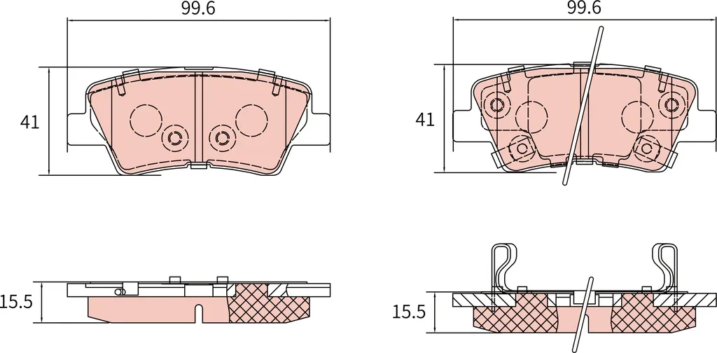 GDB8907AT TRW Комплект тормозных колодок, дисковый тормоз (фото 1)