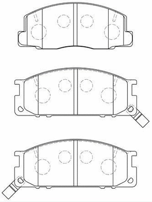 A1N083 AISIN Комплект тормозных колодок, дисковый тормоз (фото 1)