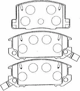 A2N044 AISIN Комплект тормозных колодок, дисковый тормоз (фото 1)