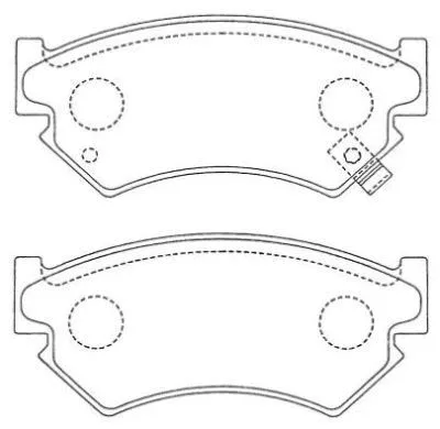 ASN-107 AISIN Комплект тормозных колодок, дисковый тормоз (фото 1)